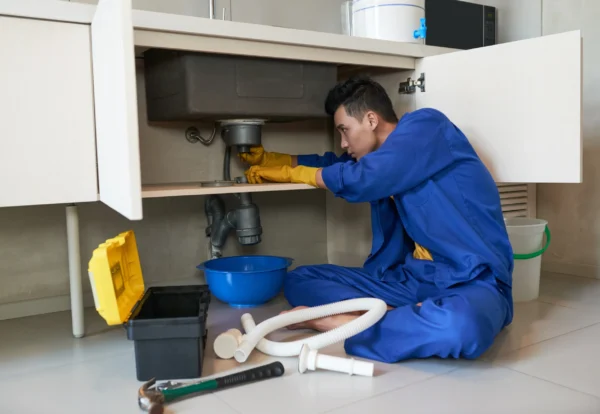 asian-plumber-blue-overalls-clearing-blockage-drain_result